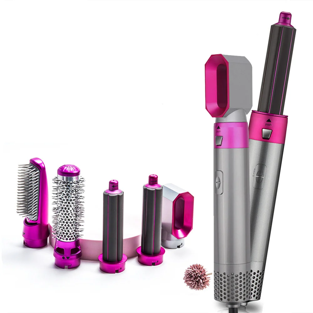 

High quality 5 in 1 automatic styling gift set dysoning air wrap curler hair straightener with brush and comb