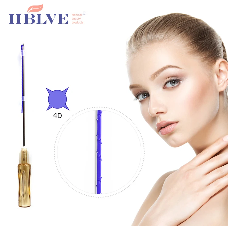 
20G W Blunt cannula Facial Beauty Pdo 4d Cog Lifting Thread For Face V Line 