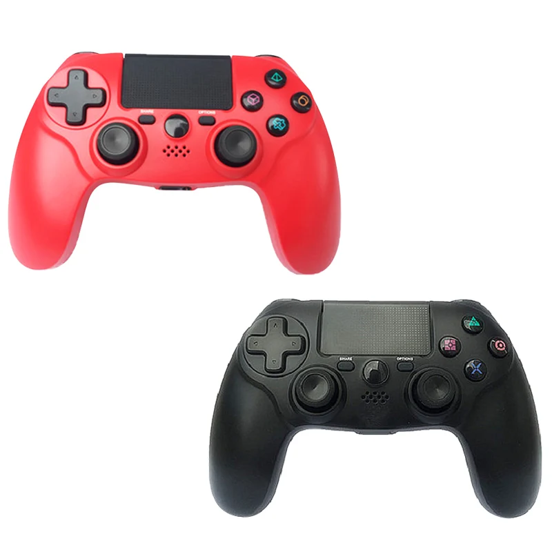 

Double Vibration Controller Joypad Share Key Wireless Gamepad Joystick For PS4 Game Console, Black red