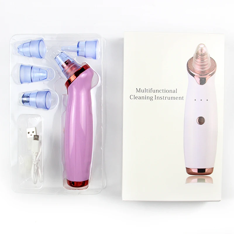 

blackhead vacuum 5 suction blackhead sucking vacume remover blackhead rechargeable led remover vacuum with battery