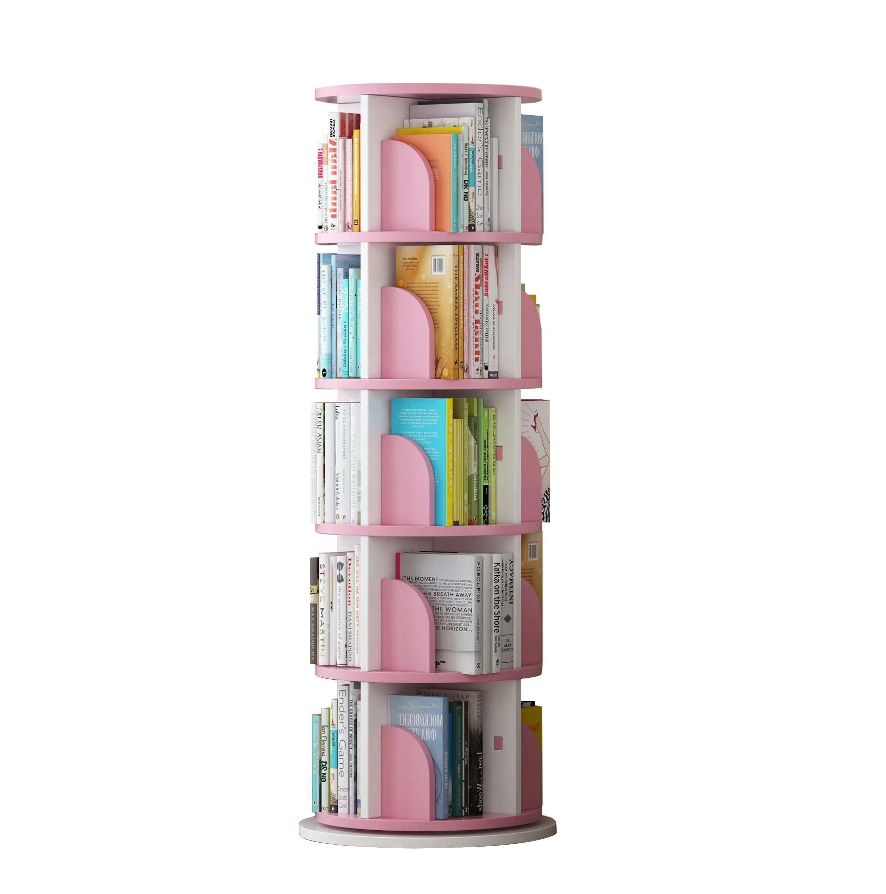 
Haichuan several colors fun space saving furniture Rotating revolve corner bookshelf for children 