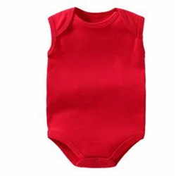

100% cotton blank color plain sleeveless newborn baby bodysuit romper clothing for 0-24 months, Many colors for option