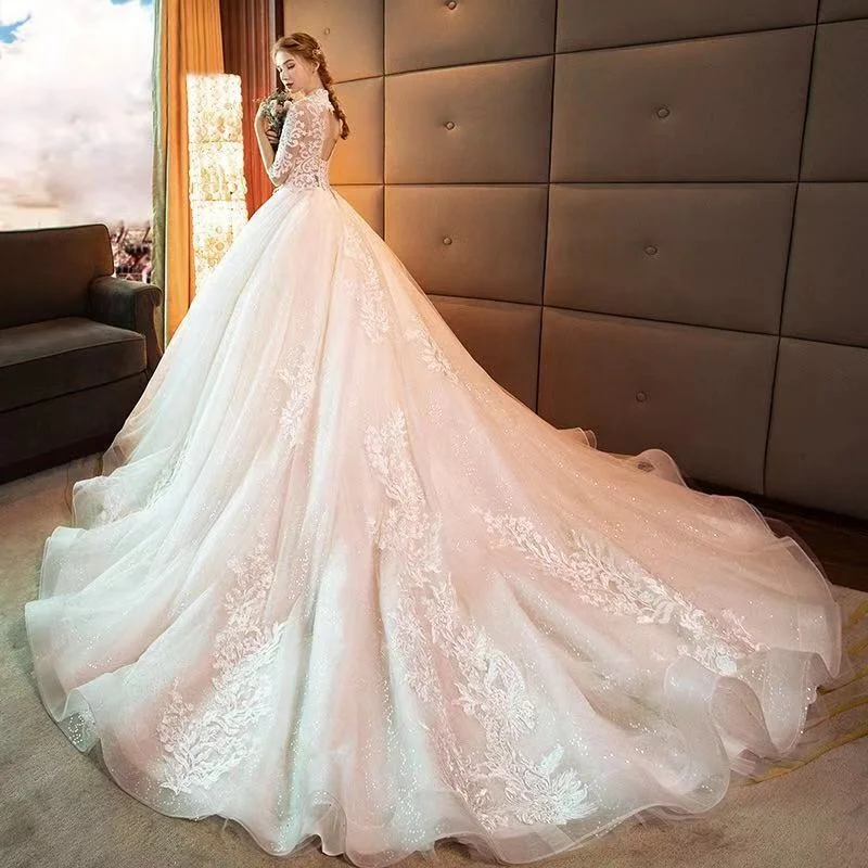 
Wholesale White Wedding Dress Bridal Gown Ball Gown Wedding Dress 2020 cheap real photo picture factory 