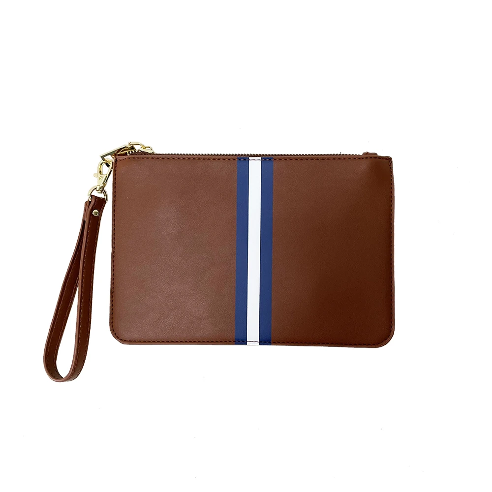 

Brown PU Cosmetic Bag Make Up Bag For Ladies, Customized
