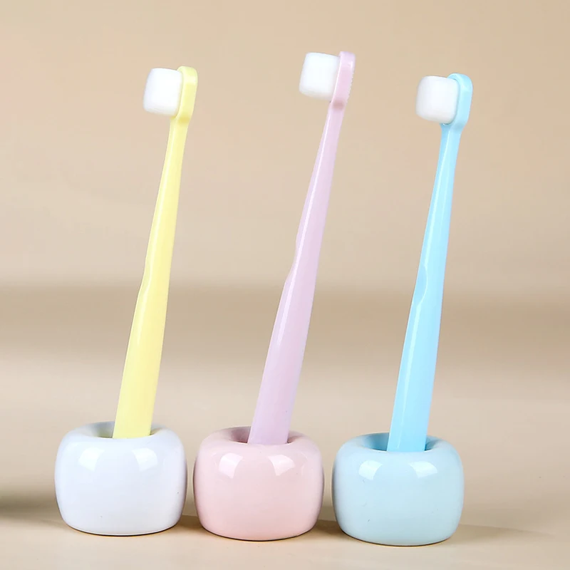 

Ultra Soft Teeth Brush Micro-nano 10000 Floss Bristle Good Cleaning Effect Kids Toothbrush For Deciduous teeth, Pink, blue, yellow or customized