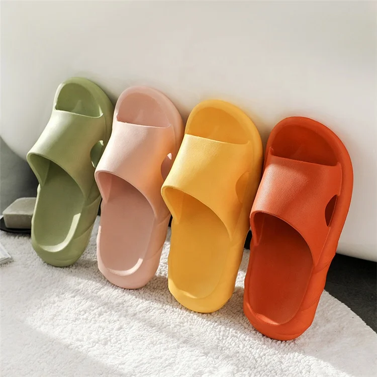 

2021 Thick Platform Slippers Women Summer EVA Soft Sole Beach Slide Sandals Bathroom Shoes, Custom