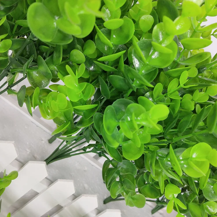 33厘米 7 枝人造树叶人造桉树布什婚礼装饰商店