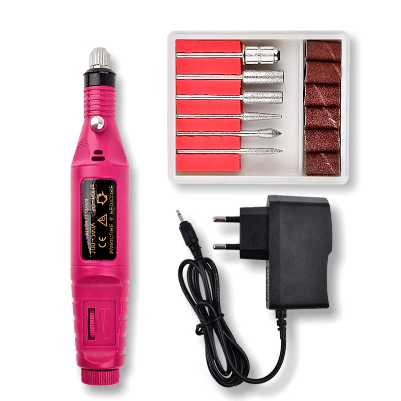 

Private Label Professional Portable Strong Electric File Nail Drill Manicure Tools Machine Set, As the picture below