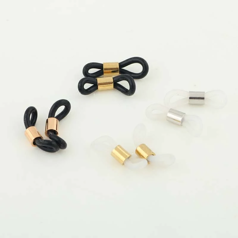 Stainless Steel Anti Slip Silicone Spring Rubber Connector Holder Retainer for Eyeglass Sunglasses Necklace Chain