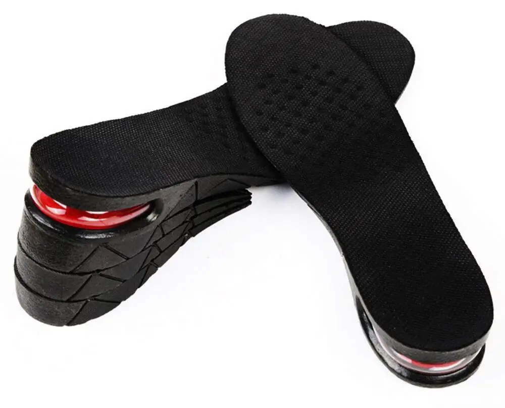 

Custom Height Increase Breathable Invisible Foot Care Anti Sweat Orthotic Shoe Insole, Black