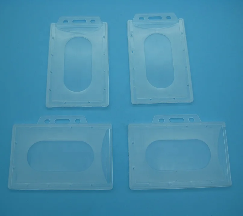 

vertical id name card badge holder hard plastic