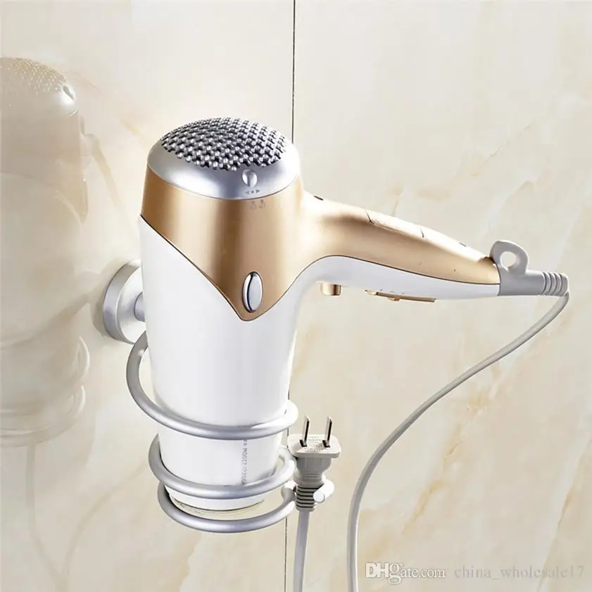 

High Quality Innovative Wall-mounted Hair Dryer stainless steel bathroom Shelf Storage Hairdryer holder for hairdryer1.45