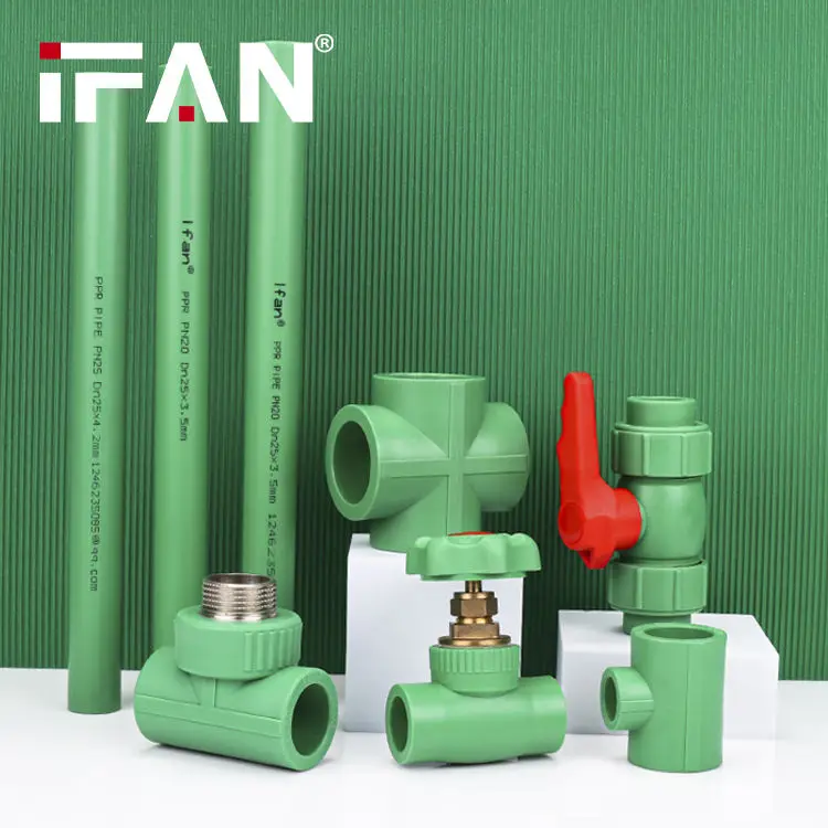 

IFAN Factory Price Plumbing Materials Polypropylene 20-110mm Plastic PPR Pipes Fittings Water Pipe Fittings