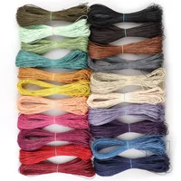 

21colors 70m/lot Waxed Leather Thread Wax Cotton Cord String Strap DIY woven bracelet necklace jewelry accessories 1mm