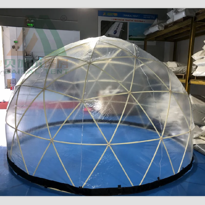 

All season transparent 3m diameter luxury outdoor glamping dome tent