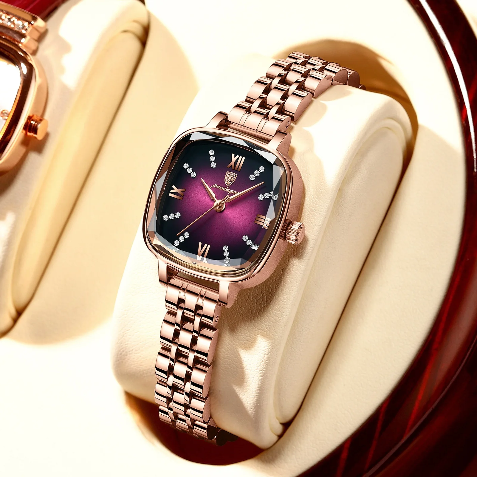 POEDAGAR 712 Womens Watches Slim Quartz Ladies Wristwatches Elegant Diamond Jewelry for Women Bracelet Watch Relogio Feminino