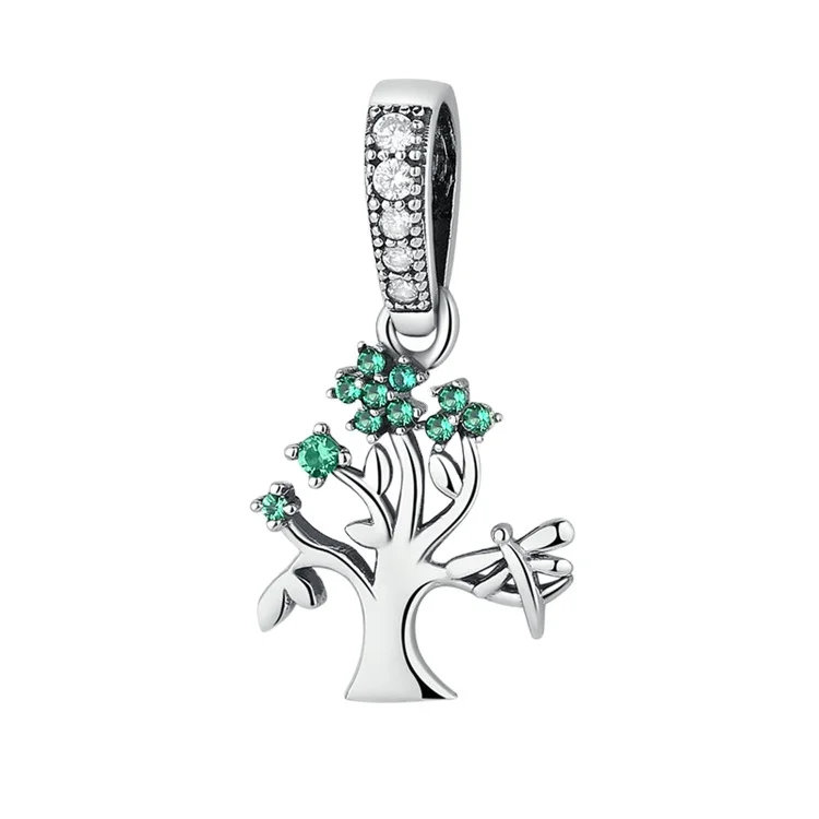 

New Type Accessories Women 925 Sterling Silver Tree Pendant Charms For Necklace Making