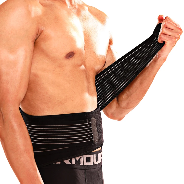 

Lumbar Belt Thermal Slim Waist Trainer Trimmer Support Brace Lower Back Spine Pain Belt, Black