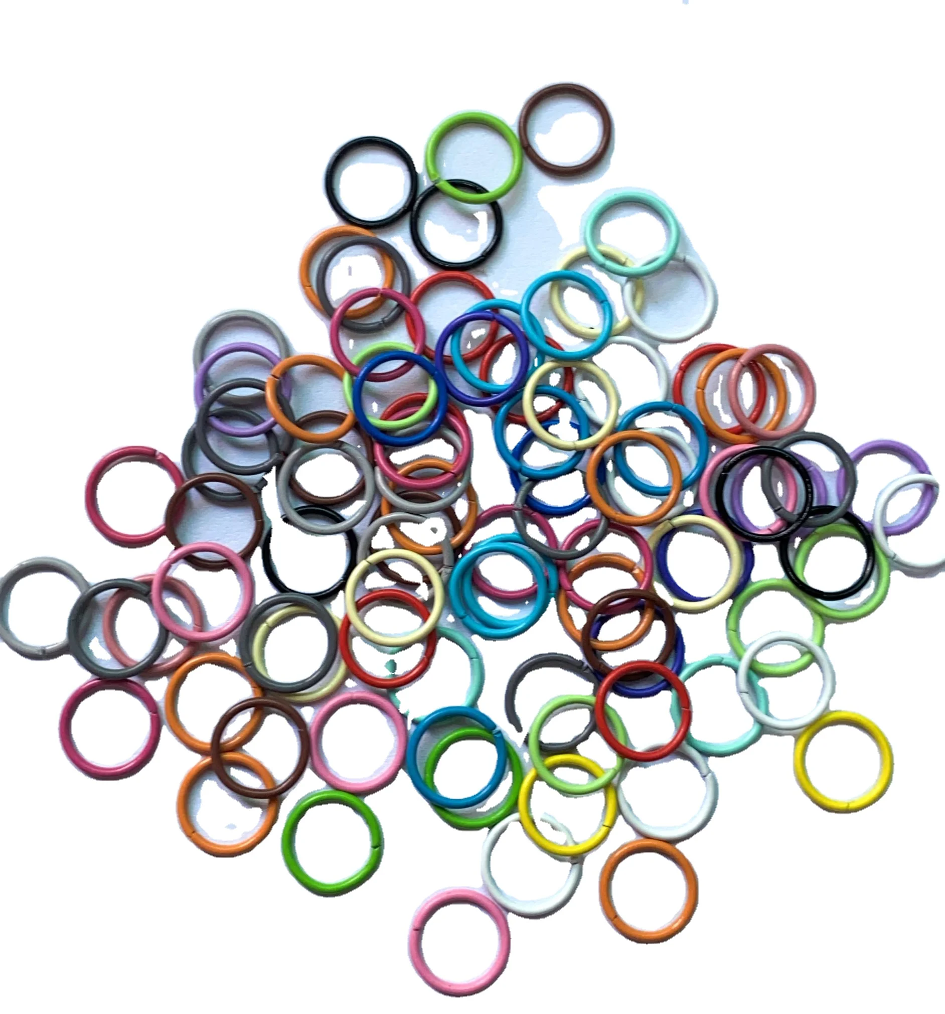 

1000pcs Painted Colorful Iron Jump Ring 8mm 10mm Open Dangle Split Rings For DIY Necklace Jewelry Connectors Findings