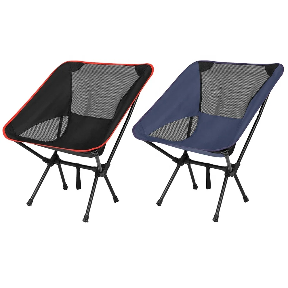 

TY Folding Camping Chair Ultralight Outdoor Hiking Beach Picnic BBQ Portable Seat Fishing Chair Furniture, Navy blue, black