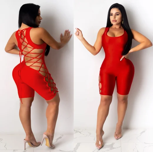 

2020 Wholesale Fashion One Piece Jumpsuit Outfits Sexy Women Ladies Skinny Butterfly Backless Jumpsuit, White or as your custom