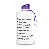 

shaker sport water bottle reusable gym sports outdoor fitness jug motivational label water bottle