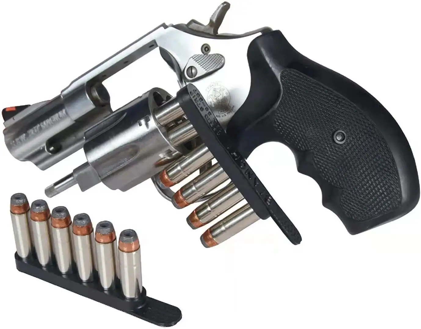 

revolver bullet speed strips speed loader for .375/.38, Black