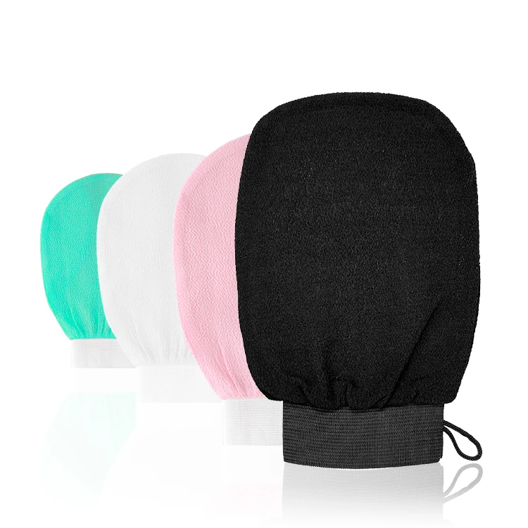 

Wholesale High Quality Exfoliating Gloves Bath Brush Exfoliating mitt For Death Skin Removal Bath Gloves, Balck/white/pink