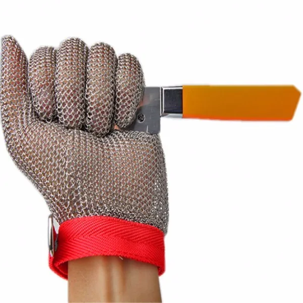 5 Finger Stainless Steel Chain Mail Mesh Gloves for Butcher Workman Protect Hands Anti Cutting Glove