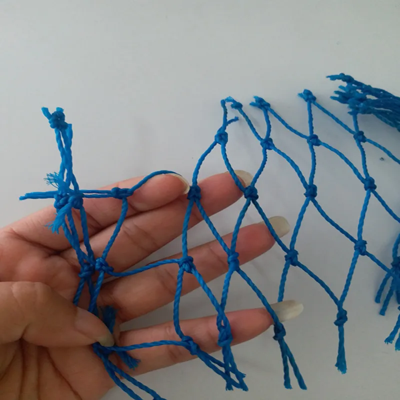 蓝色打结高密度聚乙烯渔网