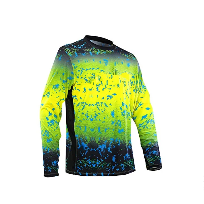 

China factory custom Long sleeve sublimation print fishing shirts uv fishing wear