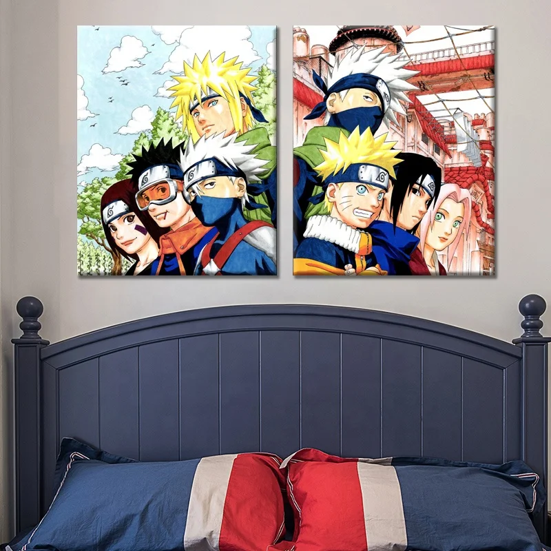 

Colorful Cartoon Character Childrens Room Wall Painting Kakshi Naurto Sasuke NARUTO Anime Poster Canvas Painting Home Decor, Multiple colours