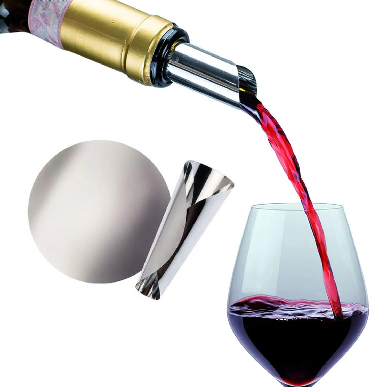 Drip Stop Foil Wine Disc Pourer Custom