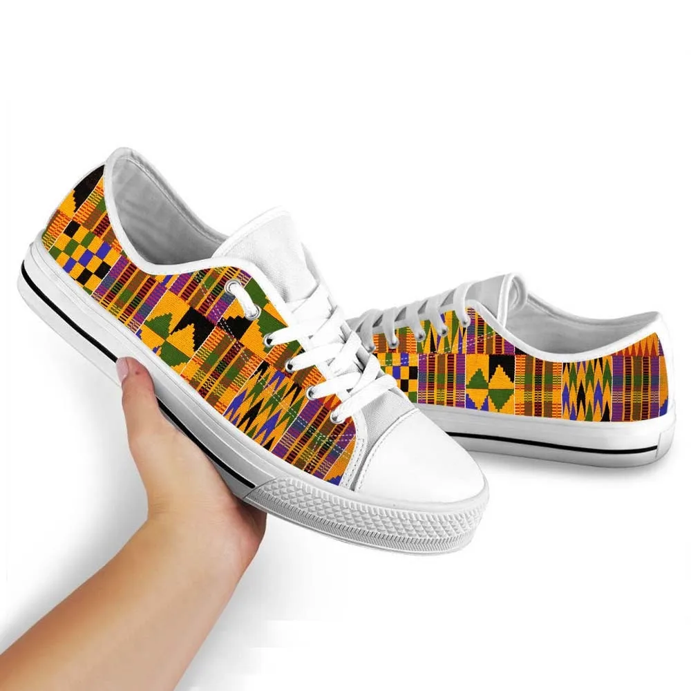 

Tribal African Printed Floral Pattern Women Low Top Canvas Shoes Casual Spring Autumn Lace Up Sneakers Breath Female Footwear, Customized color, design and sell your own custom shoes online