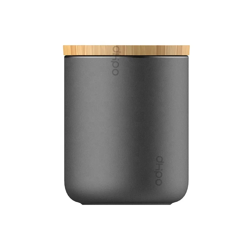 

DHPO new black instant coffee jar with bamboo lid
