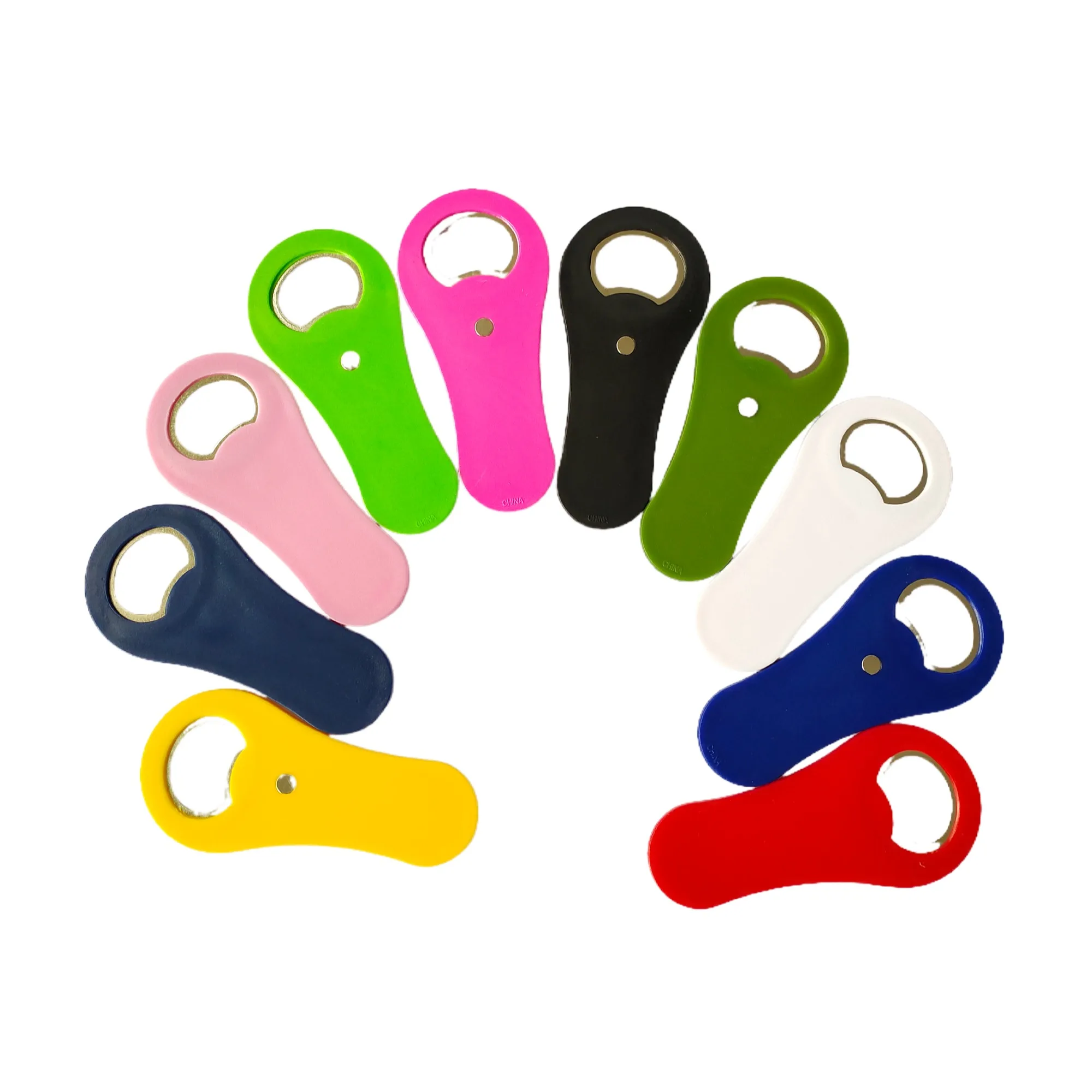 

colorful choices promotional giveaway for custom logo prints any quantity ABS magnetic oval plastic beer bottle opener