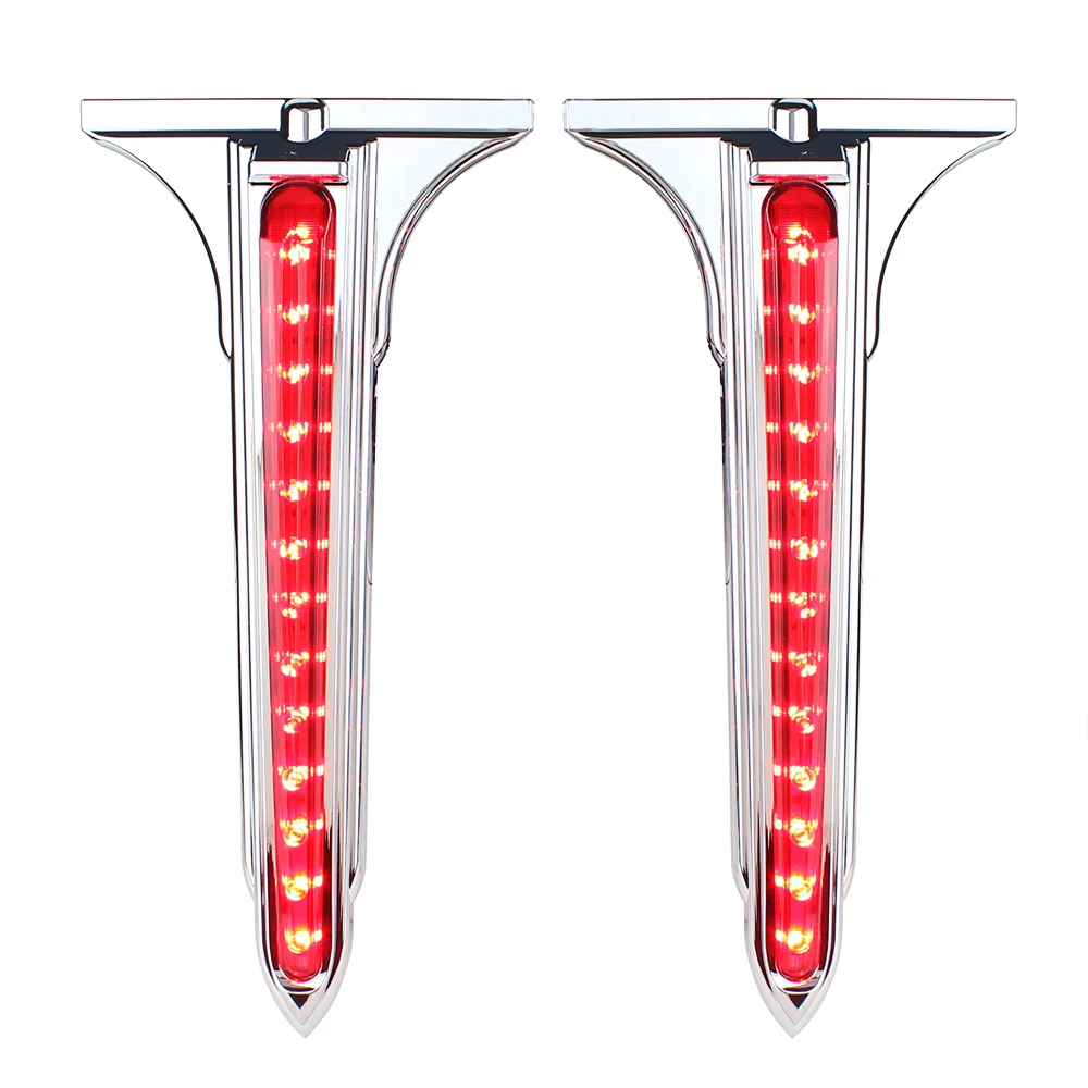 Rear Saddlebag Accents Lights Led Brake Tail Light Red Lenses For
