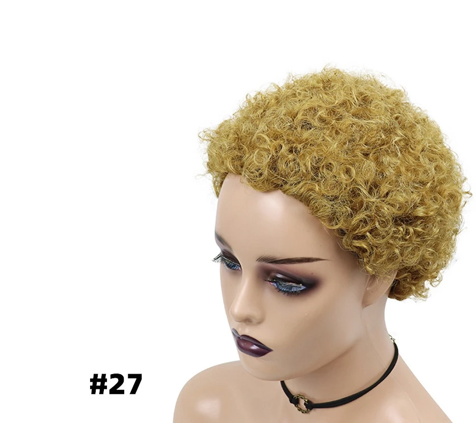 

Wholesale Pixie Cut Wig 10A Human Hair Short Curly Hair Glueless Lace Bob Wig Natural Afro Kinky Curly Wigs For Women