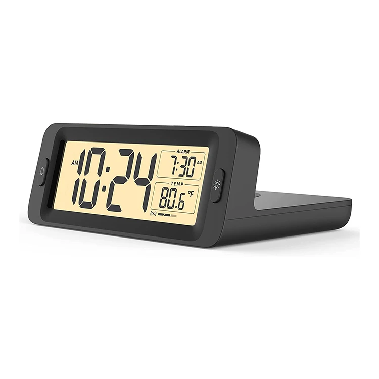 

Fullwill Digital Alarm Clock Rohs with Wireless Charging Led Alarm Digit Clock Dimmable Display