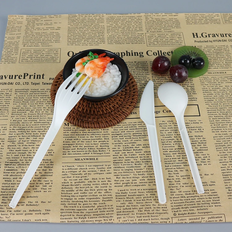 Brand New White Color Pla Cutlery With Heat Resistant Buy White Color