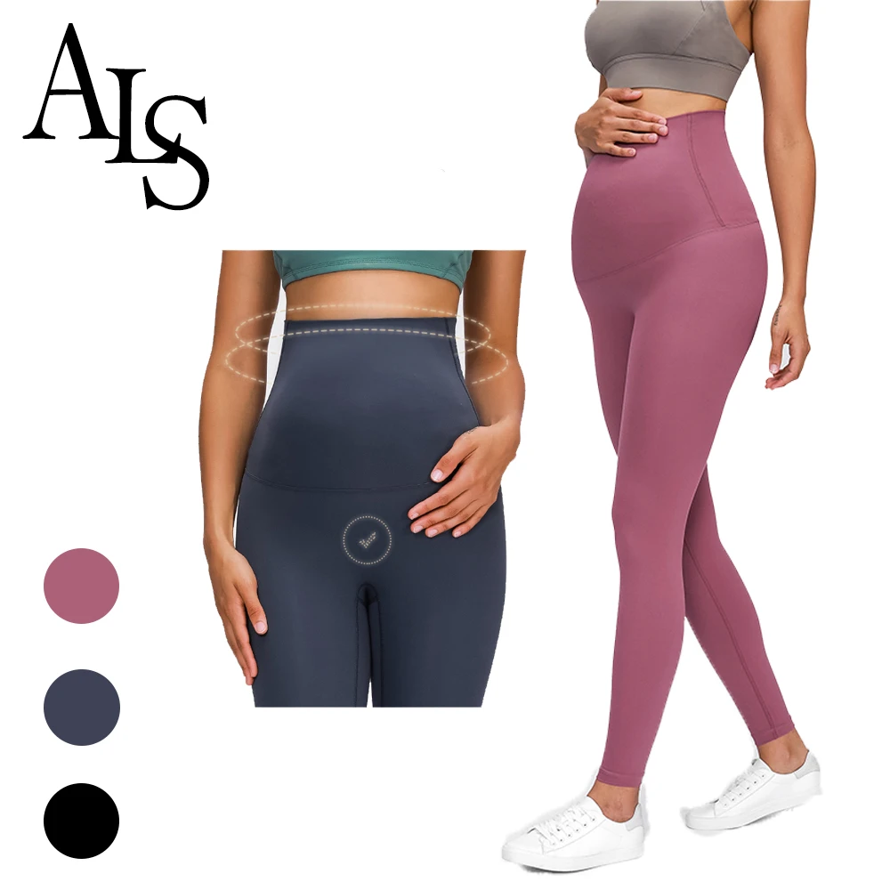 

Wholesale Double Brushed Material Nude Feeling Yoga Sports Wear Workout Tight Pants For Pregnant Woman