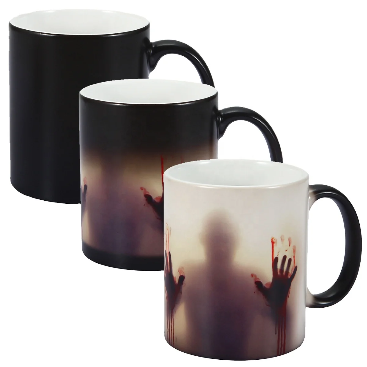 

11oz top grade sublimation coating porcelain mug colour changing custom heat transfer mug, Customized