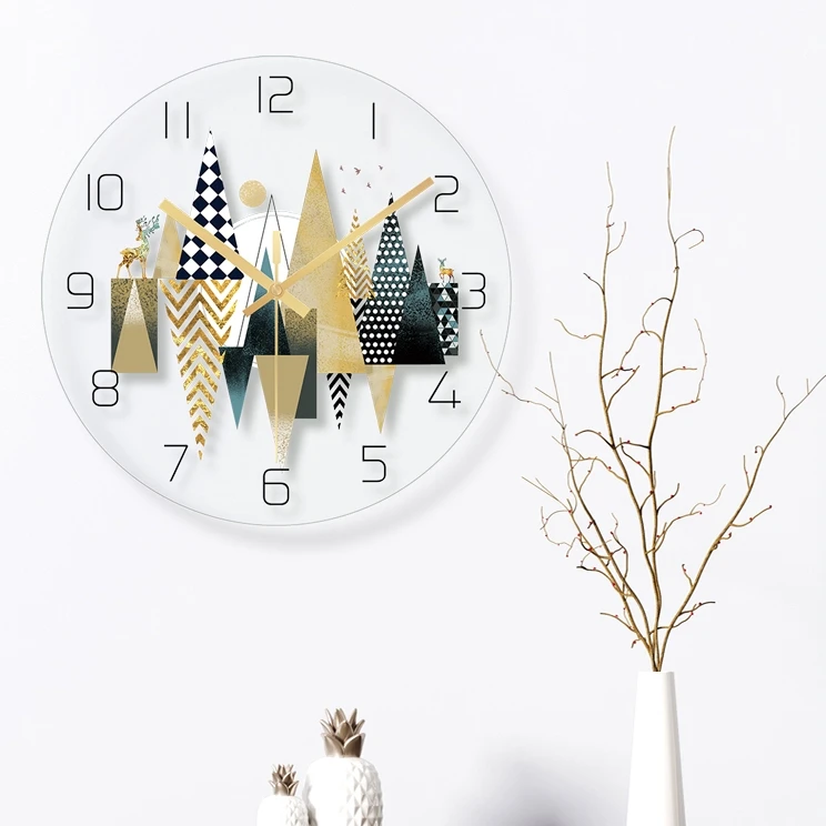 

Wall Clocks Manufacturer Wholesale Modern Glass Wall Clock Living Room Home Decoration, Customized