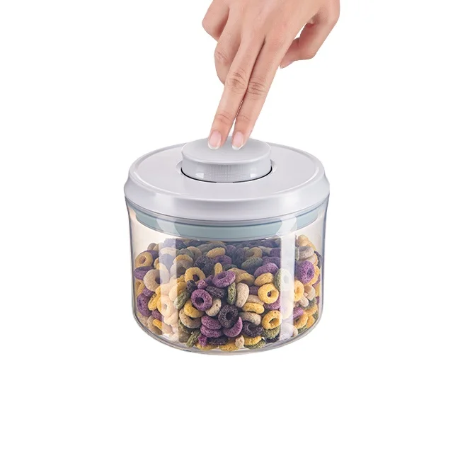 Hot Sales Food Canisters Kitchen Organizer Dry Durable Storage Boxes Bins Clear Stackable Bpa-Free Pop up Airtight Food Storage