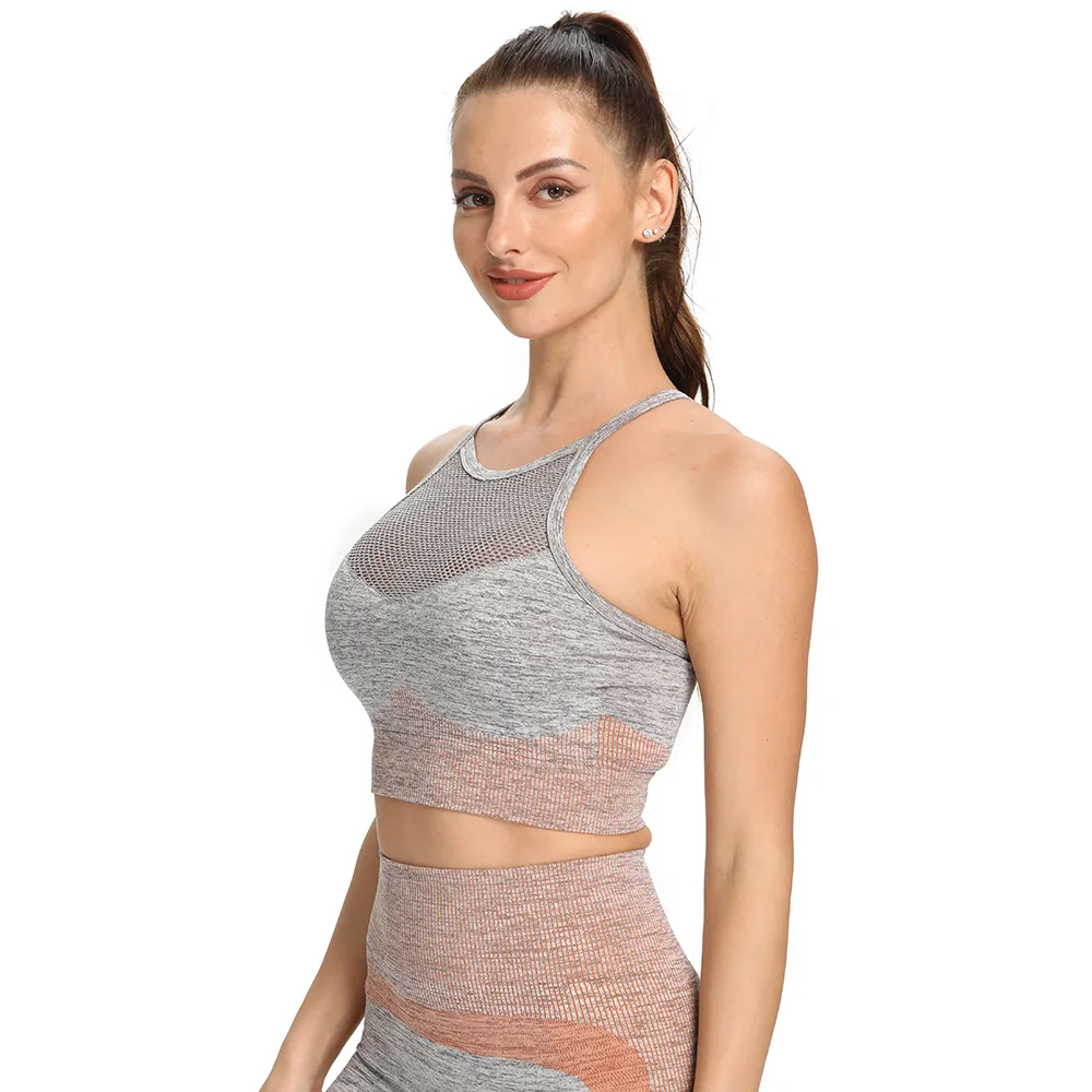 

RY91Z00# Women fitness sportswear stretch yoga pants set sexy sports bra and high waist tight leggings women