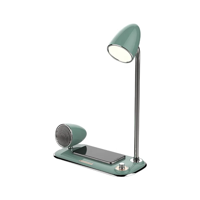 

2021 New Dropshipping 4 In 1 led table lamp wireless speaker mobile phone wireless charger