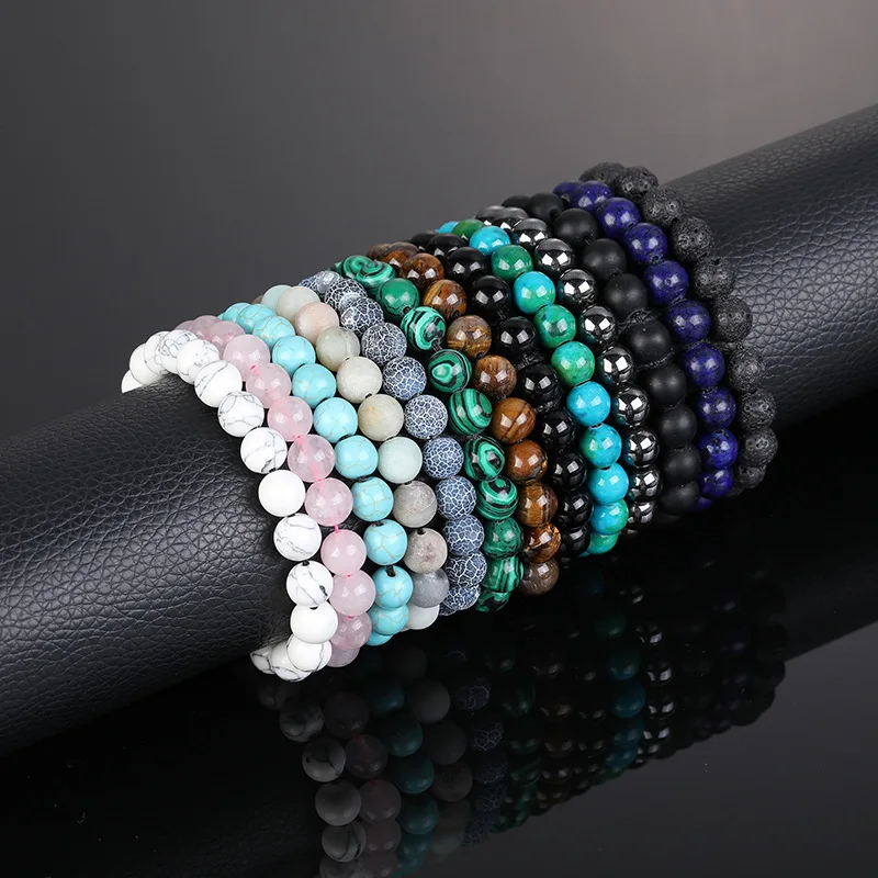 

Natural Gemstone Bangles Healing stone Beads Bracelets for Women Jewelry pulsera mujeres