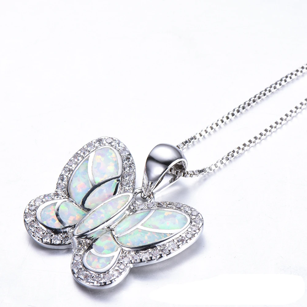 

Sterling Silver European and American Fashion Jewelry Opel Necklace Pendant Short Clavicle Chain Jewelry
