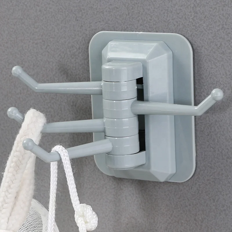 

Rotary Hook Strong Adhesive Towel Hanger Wall Shelf Multi-purpose Hole Free Hanger