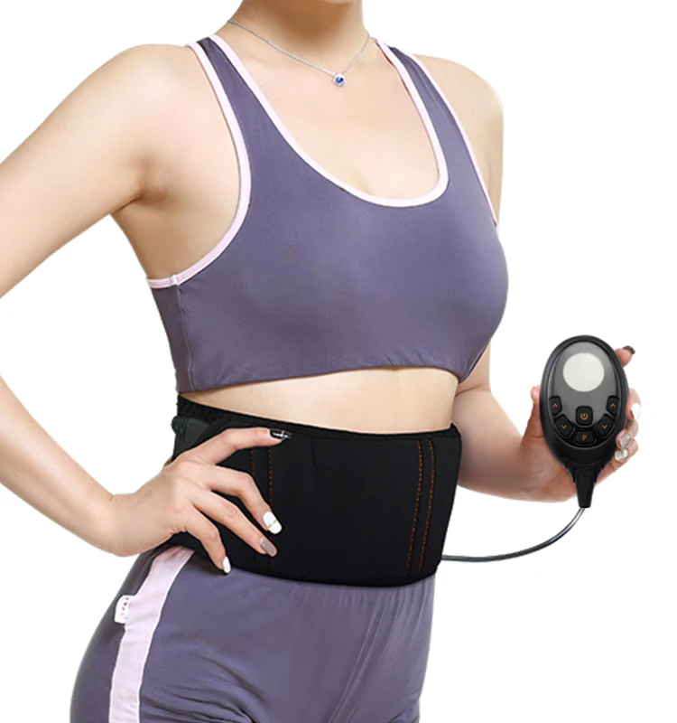 

Wholesale Vibrating Massage Workout Stomach Slimming Device Non Caffeine Fat Burner Waist Trimmer Belt for Lady Mother, Black